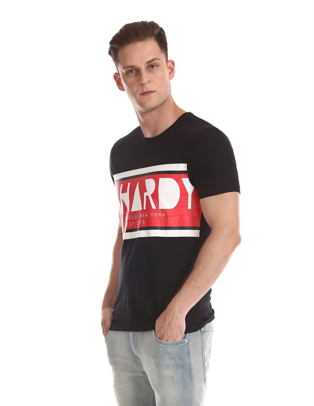 Ed Hardy Men Casual Wear Printed  T-Shirt